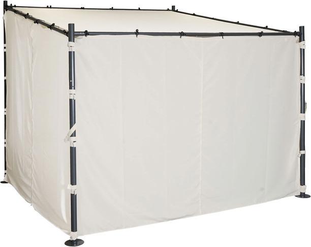 Produktbild Swisshandel24 4er-Set Seitenwand für Pergola, Ersatzseitenwand Pavillon, 3x3m Polyester creme (275 cm, 293 cm)