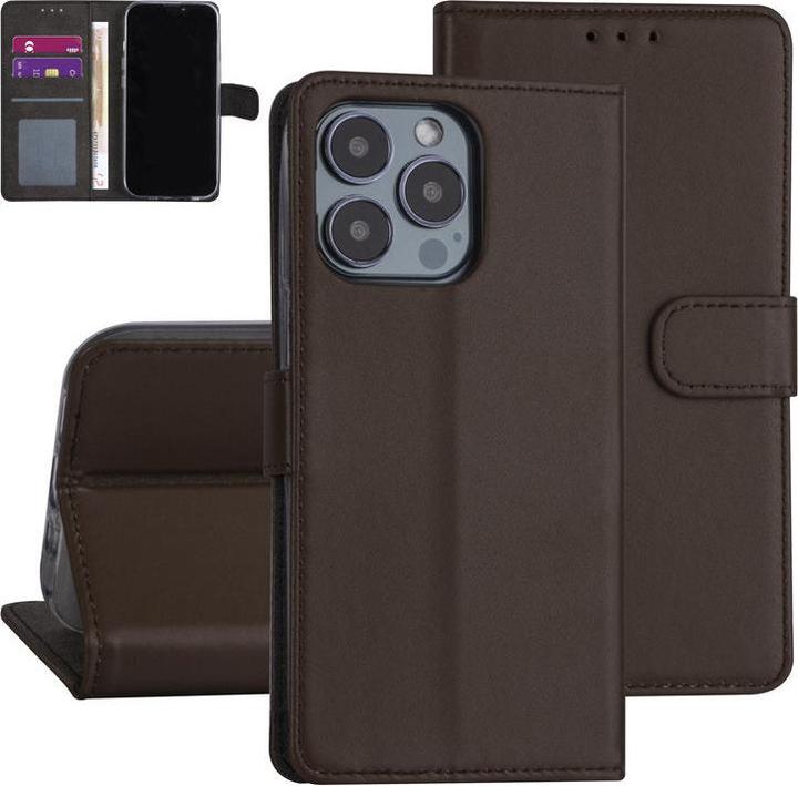 Immagine prodotto Ambiance1 Custodia iPhone 13 Pro - Custodia a libro in similpelle marrone No.204 (Apple iPhone 13 Pro)