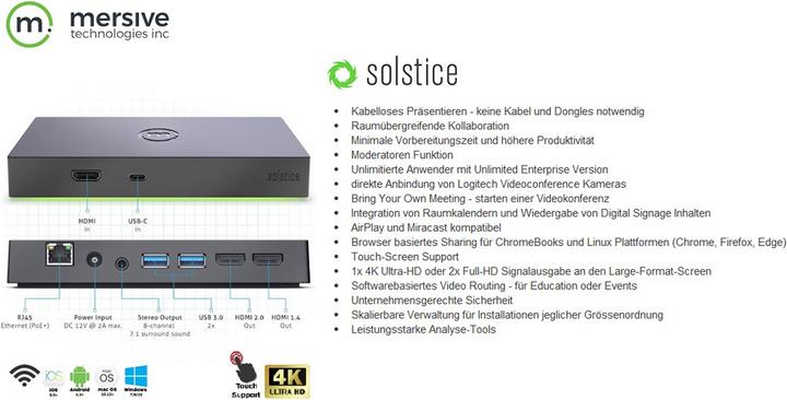 Image du produit mersive Solstice Pod Gen3 SGE Enterprise avec 4 ans d'abonnement Solstice