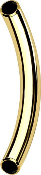 Actual product image Star Piercing Micro threadless banana bar gold-plated (Titanium, without brass)