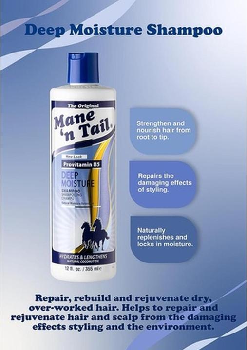 Produktbild Mane 'n Tail Deep Moisture Shampoo 355ml (Flüssiges Shampoo, 355 ml)