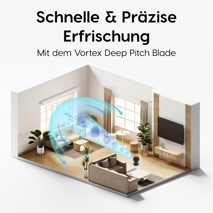 Actual product image Iris Ohyama Tischventilator PCF-SC15T mit Fernbedienung, oszillierend (30 dB)