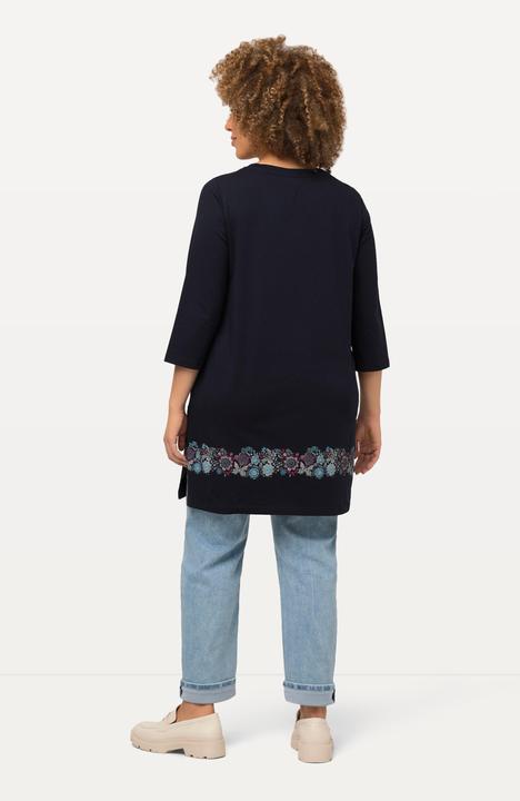 Produktbild Ulla Popken Shirt, Zierbänder, A-Linie, V-Ausschnitt, 3/4-Arm (46, 48)