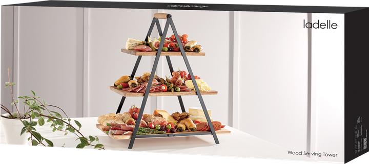 Actual product image Ladelle Acacia Wood Serving Tower Serve & Share