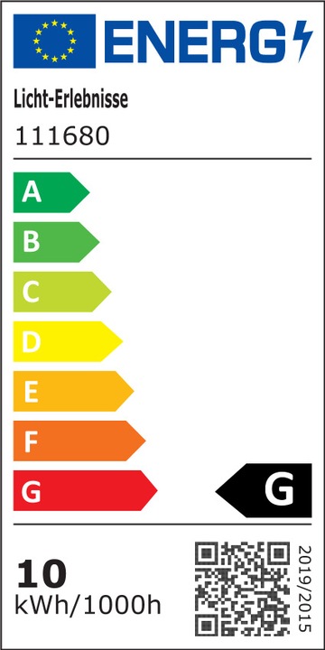 Energie-Label Licht-Erlebnisse Alrad (762 lm)