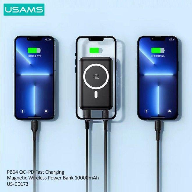Produktbild Usams Magnetic Wireless Fast Charging Power Bank (10000 mAh, 20 W, 15 Wh)