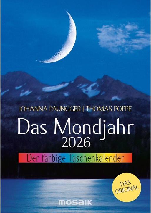 Produktbild Das Mondjahr 2026 - Der farbige Taschenkalender (10 x 14 cm, Harter Einband, Deutsch)
