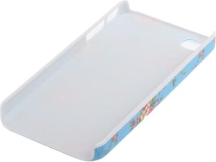 Produktbild König Design Schutzhülle Hard Case Hülle für Handy iPhone 4 & 4S Rosen / Hellblau (Apple iPhone 4, LG G4s)