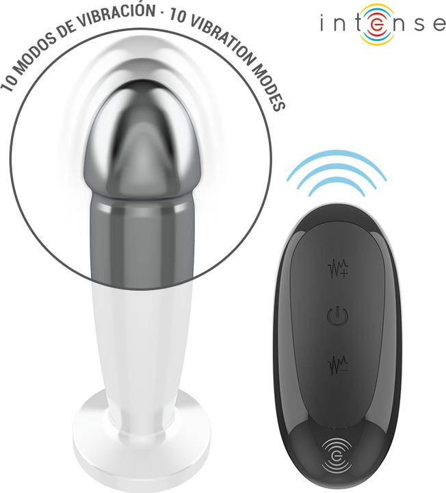 Image du produit Intense - Anal Plug 10 Vibrationen Metalldildo Mit Fernbedienung M