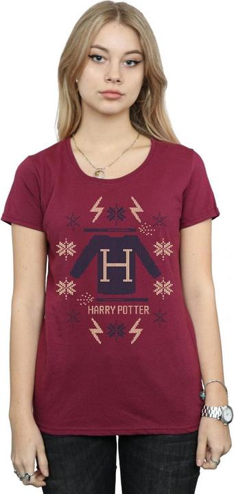 Actual product image Womens/Ladies Christmas Knit Cotton T-Shirt (XL)