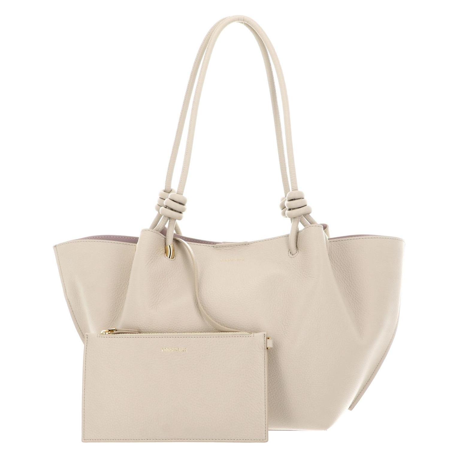 Coccinelle, Damen, Handtasche, Finn Handbag Grained Leather, Beige