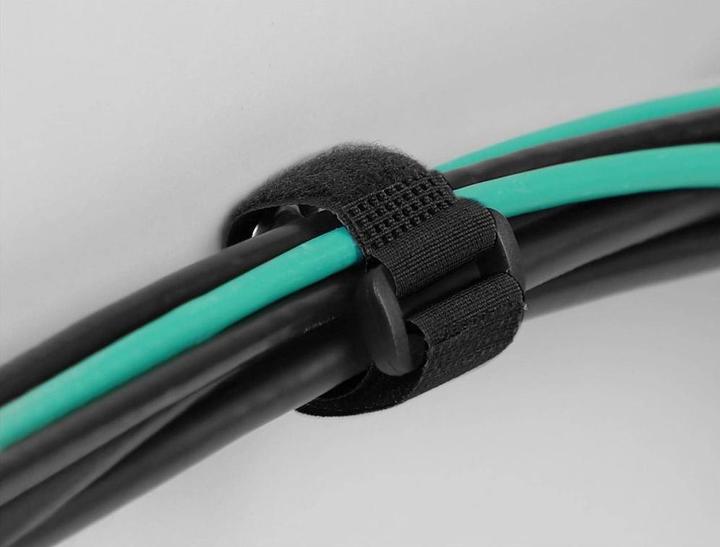 Immagine prodotto Delock Fascetta in velcro con anello e occhiello di fissaggio L 280 x L 38 mm nero 3 pezzi (Fascette in velcro, 280 mm, 3 pz.)