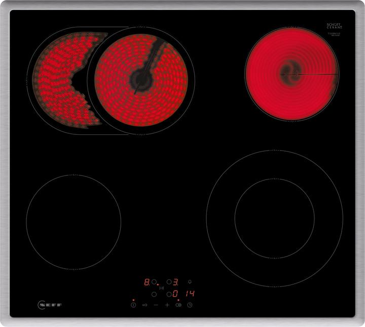 Actual product image Neff N 50, Electric hob, 60 cm, Black, With overlying frame, T16SBN1L0 (58.30 cm, Electric hob)