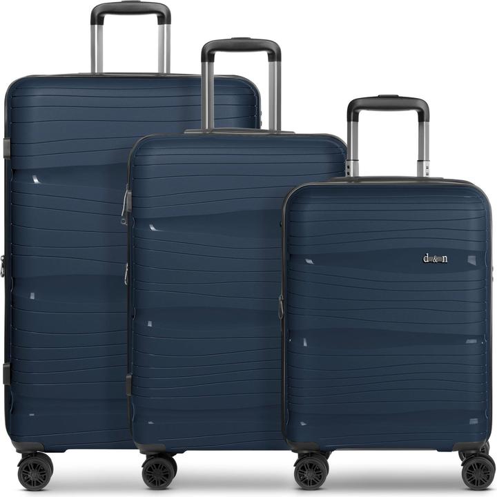 Produktbild D&N Travel Line 4300-Plus 4 Rollen Kofferset 3-teilig mit Dehnfalte (191 l)