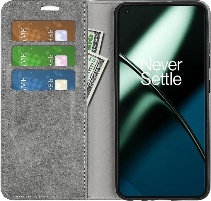 Actual product image Cover-Discount One Plus 11 - Stand Flip Case Cover grey (OnePlus 11)