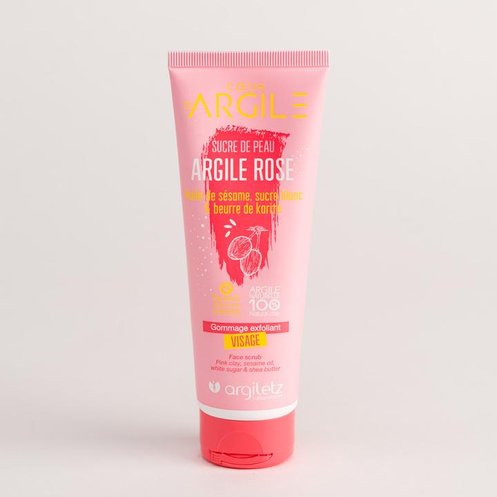 Actual product image Argiletz Healing earth pink face scrub (Cleansing scrub, 100 ml)