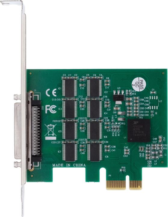 Produktbild Exsys GmbH PCIe 8S Seriell RS-232 Karte, Octopus Kabel (EXAR/MaxLinear)