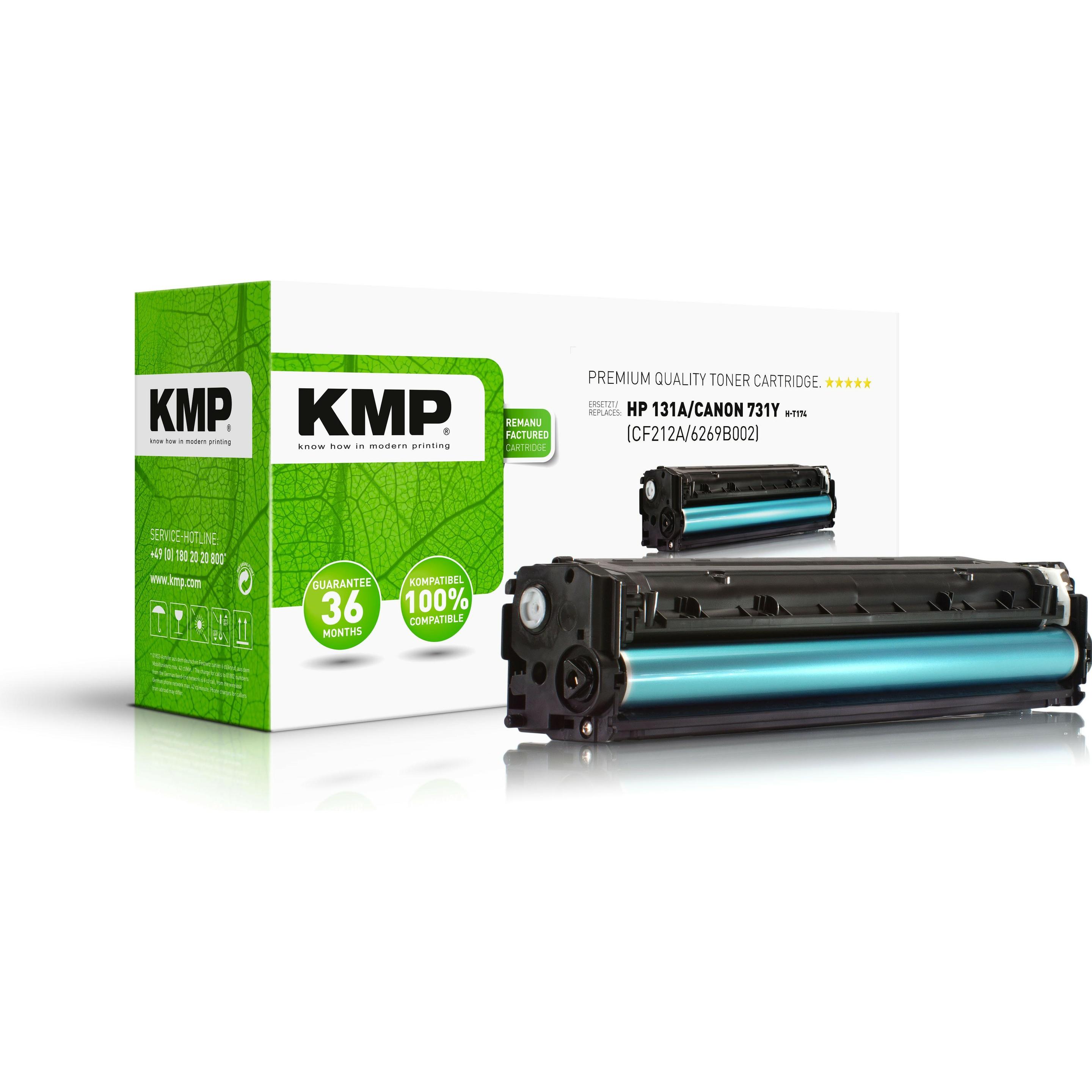 KMP, Toner, Toner ersetzt HP131A/ Canon 731Y (CF212A/6269B002) (Y)