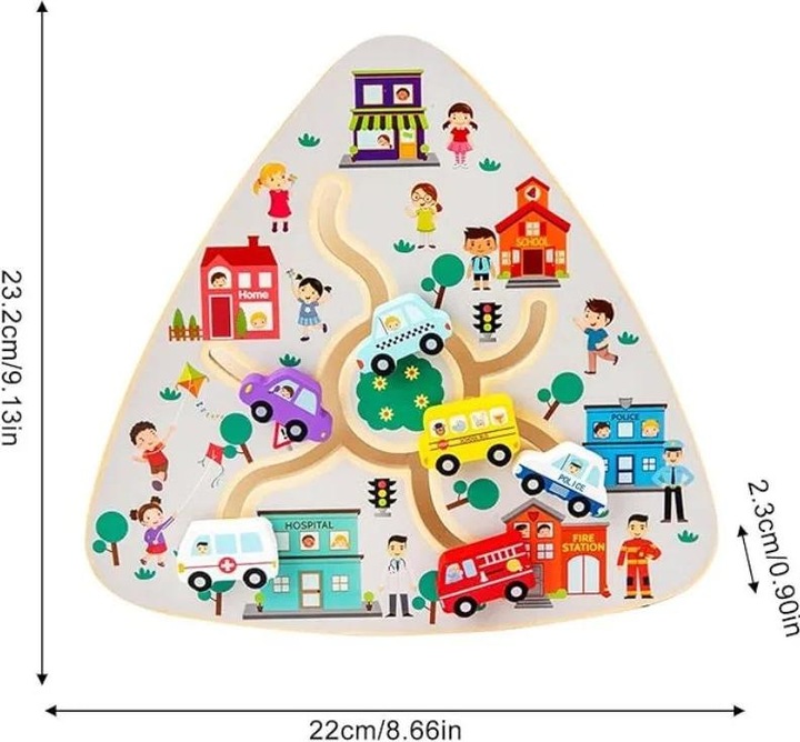 Immagine prodotto Activity Board Schede labirinto Giocattolo di legno Animali Frutta Forma Digitale Scivolare Puzzle Abbinamento