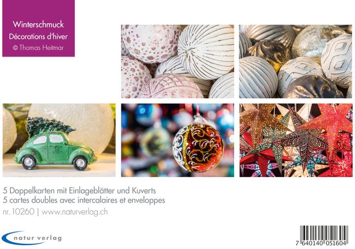 Produktbild Weihnachtskarte Winterschmuck 12.2 x 17.5 cm, 5 Stück (5 Stk.)