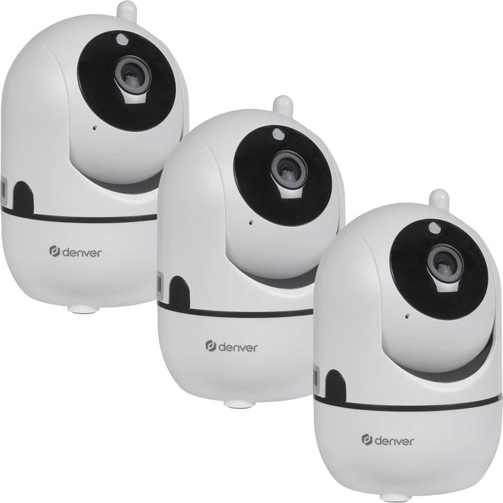 Actual product image Denver 3er-Set Smart WLAN IP Kamera 720P HD – 355° Schwenkbar – Tuya-kompatibel (1280 x 720 pixels)