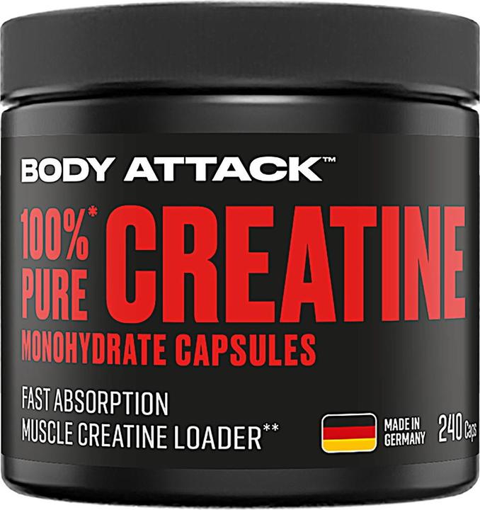 Actual product image Body Attack Pure Creatine (240 Caps) (240 Piece, Capsules, 221 g)