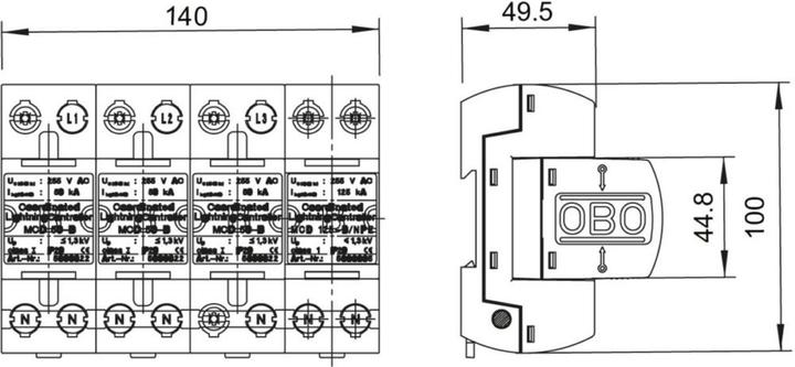 Immagine prodotto OBO Bettermann OBO CoordinatedLightningController MCD 50B/3 1