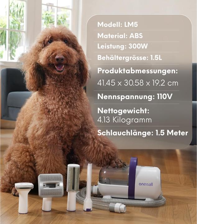 Immagine prodotto Oneisall Hundestaubsauger mit Bürste (Cane)