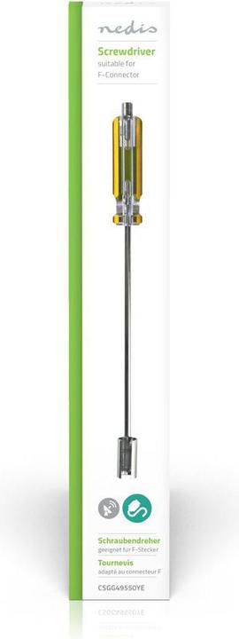 Image du produit Nedis Tournevis Connecteur F Acier Transparent/Jaune