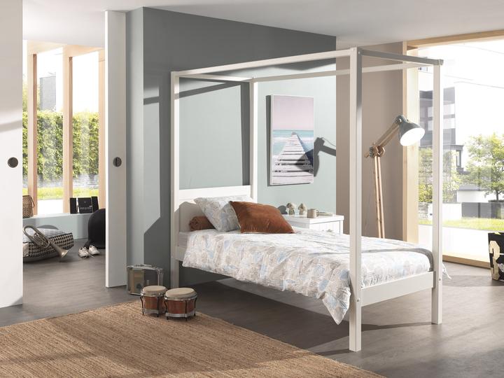 Image du produit Vipack Pino Lit A Baldaquin 90X200Cm Blanc (90 x 200 cm)