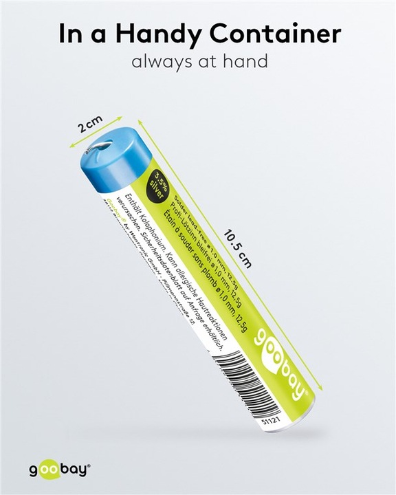 Actual product image Goobay Professional solder lead-free, ø 1.0 mm, 12.5 g (Solder)