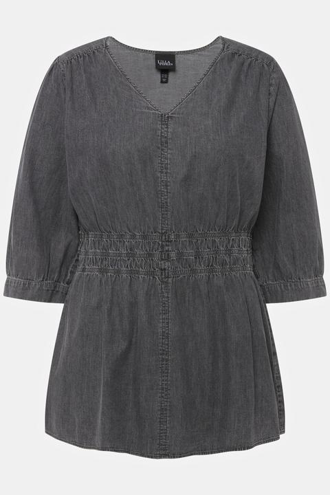 Actual product image Ulla Popken A-Line Denim Tunic Blouse (50, 52)