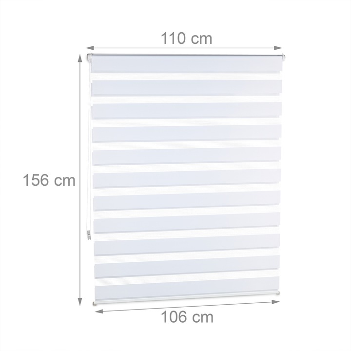 Actual product image Relaxdays Double roller blind Klemmfix (110 x 6.5 x 156 cm)