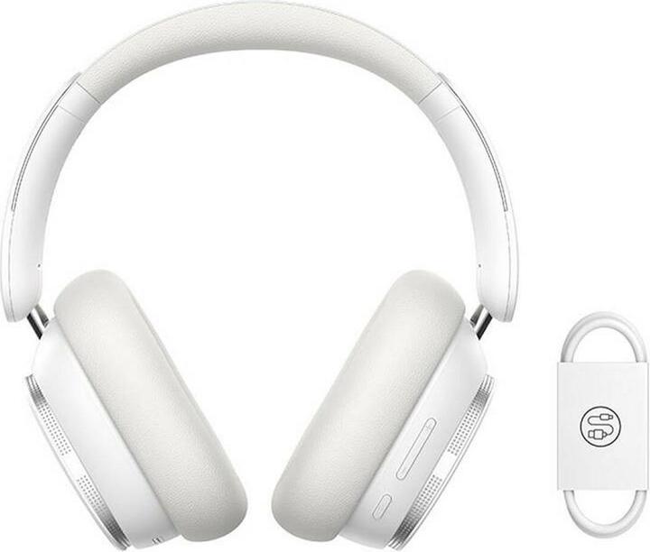Produktbild Baseus Bowie H1 Wireless Headphones Bluetooth 5.2 (white) (ANC, 80 h, Kabellos)