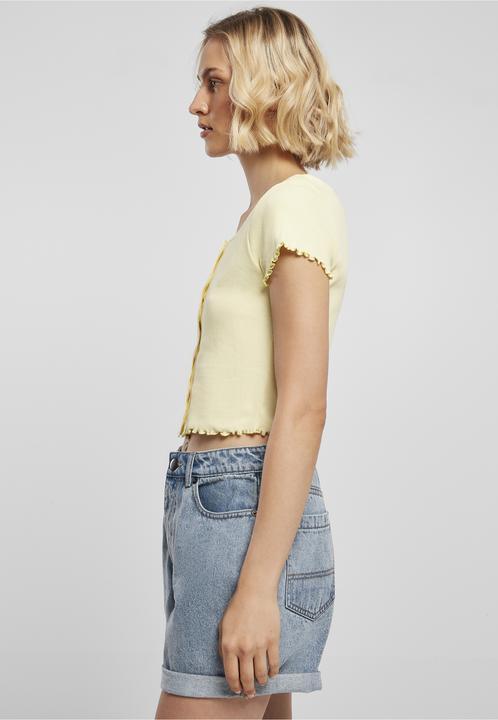 Produktbild Urban Classics Ladies Cropped Button Up Rib Tee (XXL)