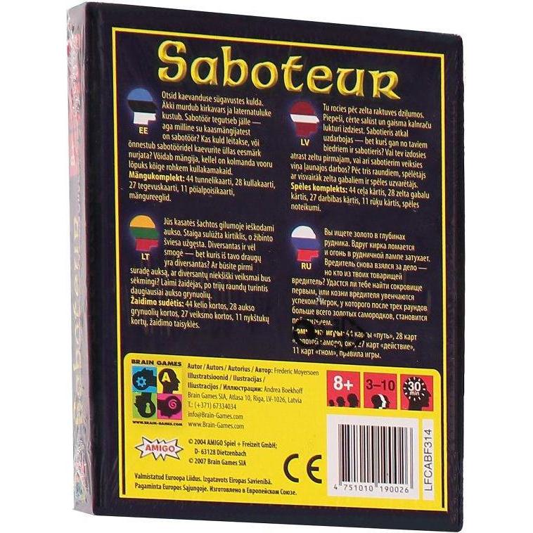 Thumbnail - Brain Games game Saboteur, 4751010190026 (Estnisch, Lettisch, Litauisch, Russisch)
