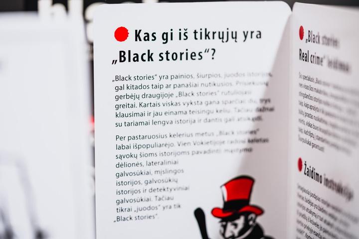 Actual product image Brain Games Black Stories Real Crime | LT (Lithuanian, 2 - 15 Players)