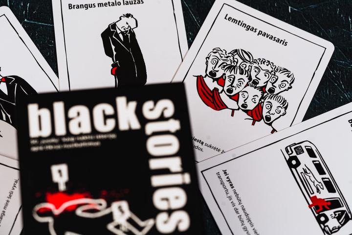 Actual product image Brain Games Black Stories Real Crime | LT (Lithuanian, 2 - 15 Players)