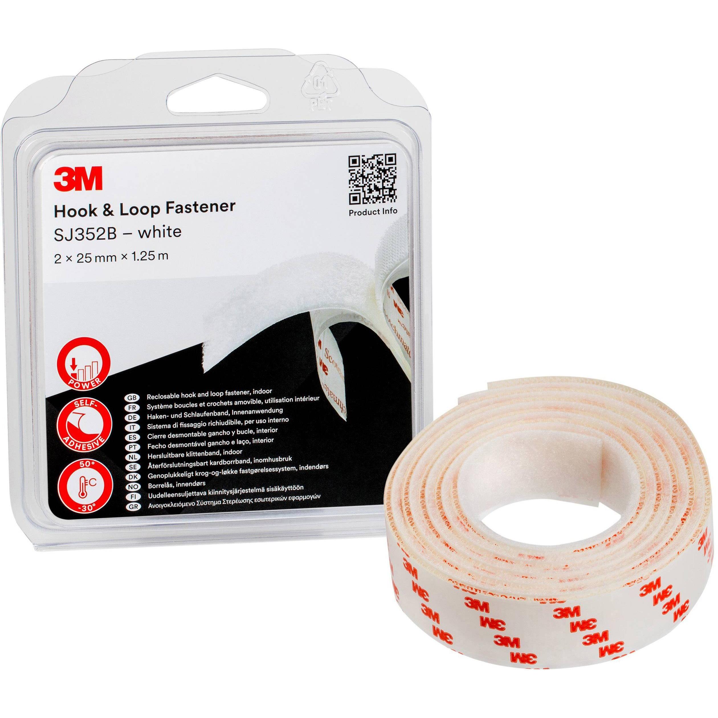 3M, Nastro in velcro, Cinturino a gancio SJ352B (25 mm)