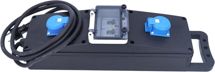 Actual product image As - Schwabe Solid rubber socket strip (2x, CEE 7/3, 2 m)