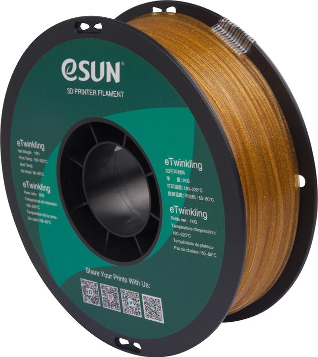 Produktbild eSUN ETWINKLING 1,75mm GOLD 1kg 3D FILAMENT (PLA, 1.75 mm, 1000 g)