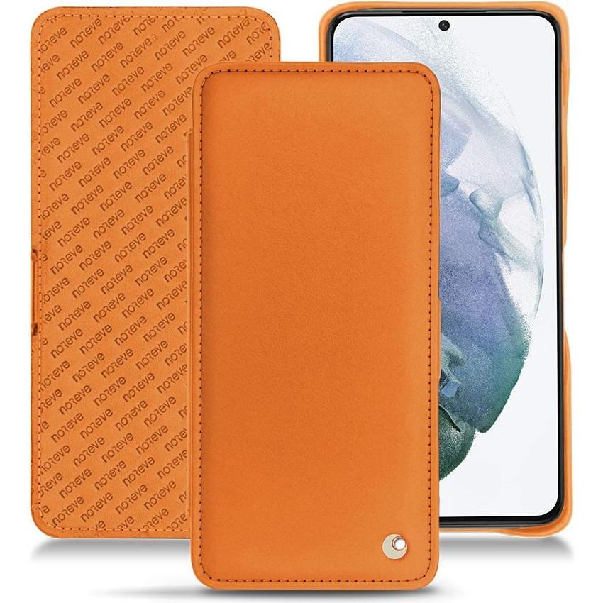 Noreve Lederschutzhülle horizontal (Samsung Galaxy S21+), Smartphone Hülle, Orange