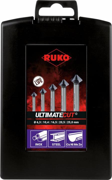 Actual product image Ruko Countersink set (6.3 mm, 10.4 mm, 12.4 mm, 16.5 mm, 20.5 mm, 25 mm)