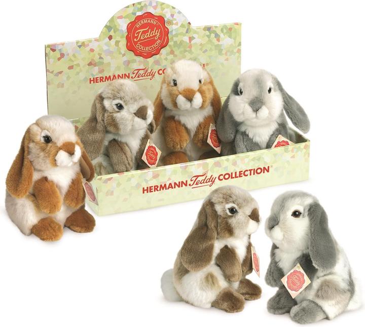 Image du produit Teddy Hermann Lapin assis 3 couleurs assorties. 19 cm (19 cm)