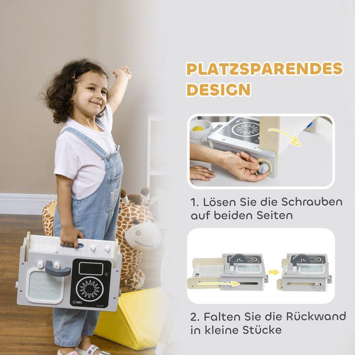 Produktbild Swisshandel24 Kinderküche aus Holz, 10 Stück Mini Spielküche mit Lebensmittel für 3-5 Jahre