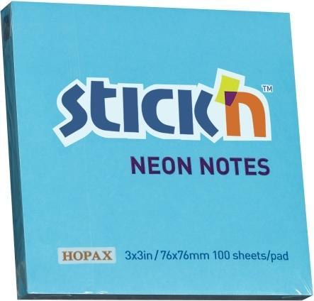 Immagine prodotto B.N.T. Notes Stick'N NEON blå 76x76mm 100blade - (12 pezzi)