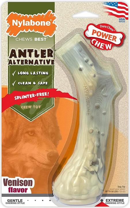 Nylabone Dura Chew Nylon Antler Met Hertsmaak (Gioco da masticare per cani)