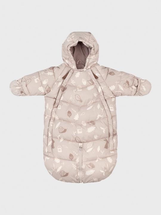 Actual product image Leokid Premium footmuff overall, Forest Dusty Pink - 0-3 months
