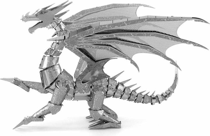 Produktbild Metal Earth Bausatz Iconx Silver Dragon