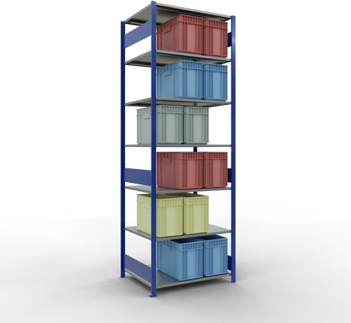 Immagine prodotto Schulte Lagertechnik Sistema di scaffalature di base senza viti MULTIplus150 con ripiani di lunghezza